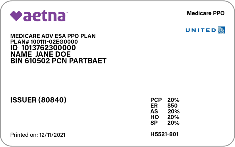 Aetna United Employee Cards