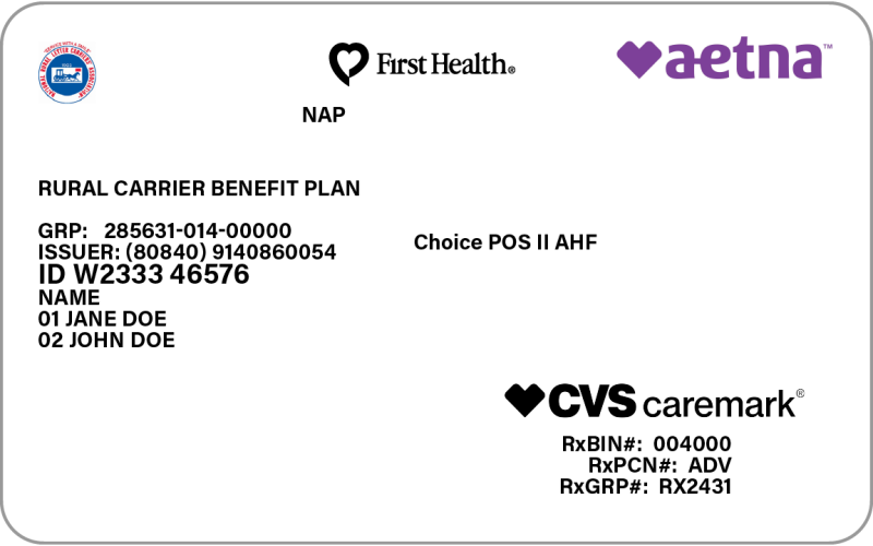 Rural Carrier Benefit Plan Insurance Card