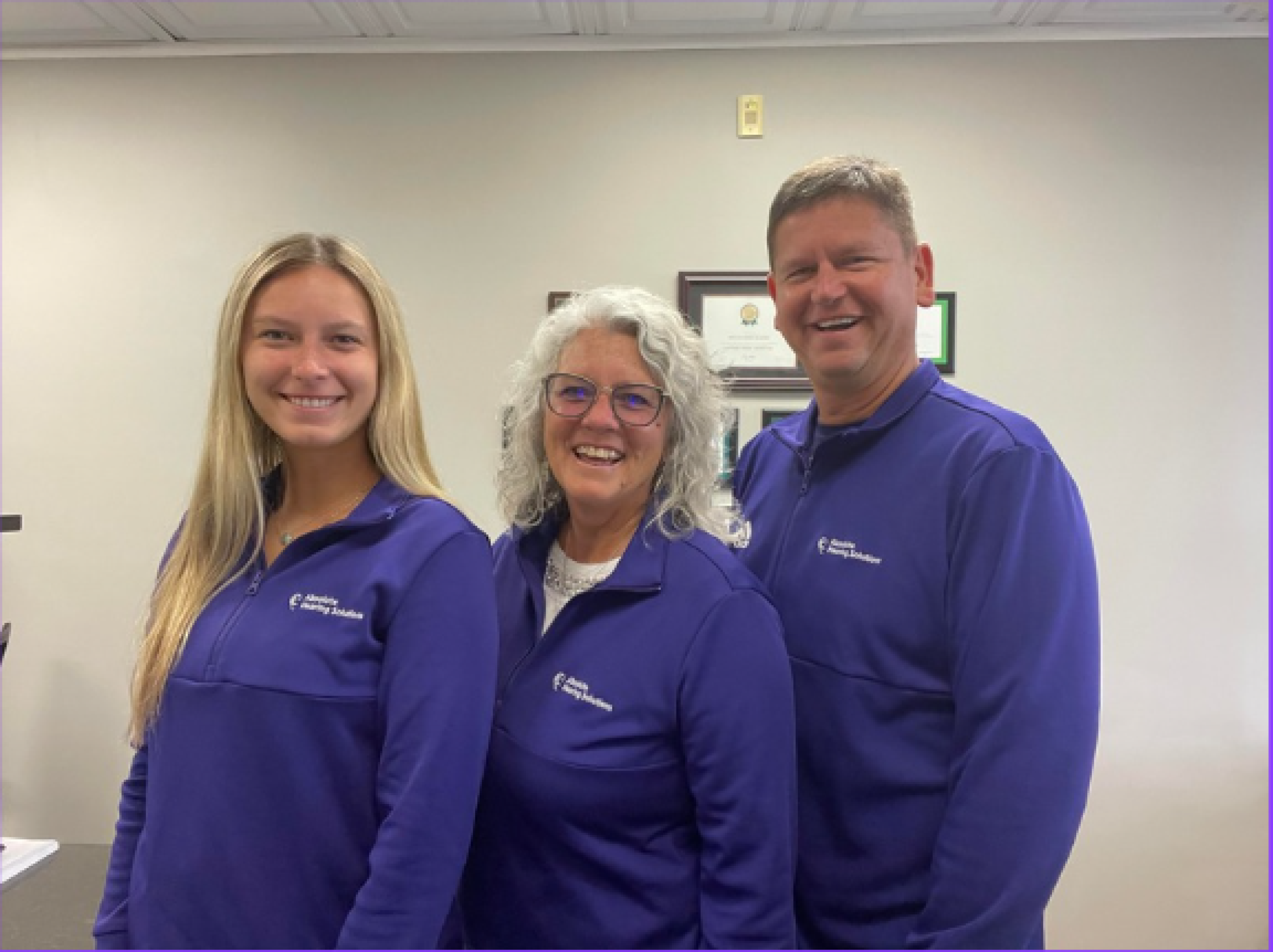 The Team at Absolute Hearing Solutions helping patients with hearing aid coverage in Columbus, Ohio.